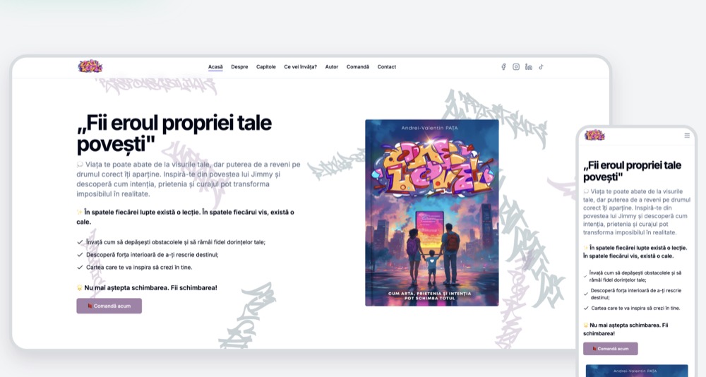 Cartea One Love, mockup de proiect