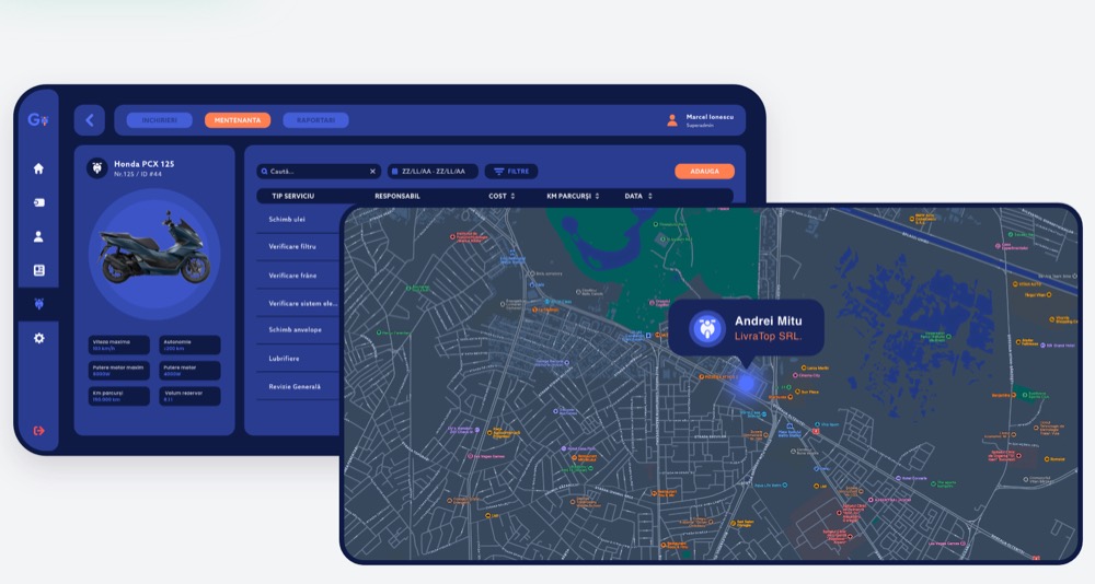 Management de Flotă, mockup de proiect